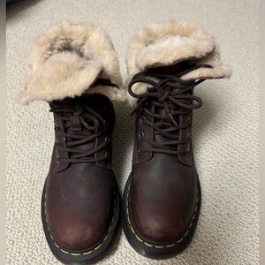 Furry Doc Marten Boots